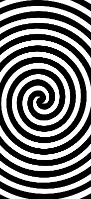 Okenní roleta s hypnotizujícím kruhem