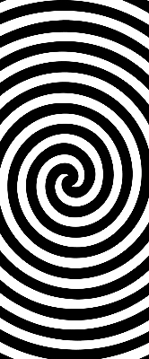 Okenní roleta s hypnotizujícím kruhem