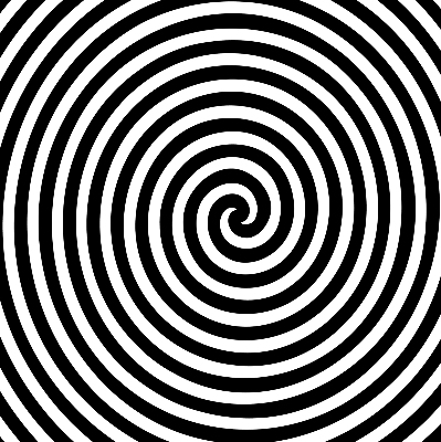 Okenní roleta s hypnotizujícím kruhem
