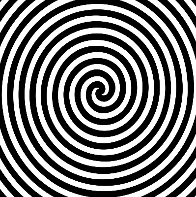 Okenní roleta s hypnotizujícím kruhem