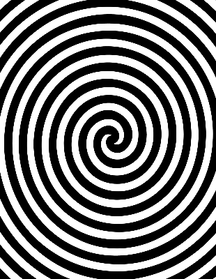 Okenní roleta s hypnotizujícím kruhem