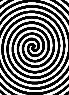 Okenní roleta s hypnotizujícím kruhem