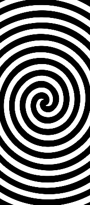 Okenní roleta s hypnotizujícím kruhem
