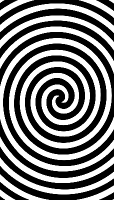 Okenní roleta s hypnotizujícím kruhem