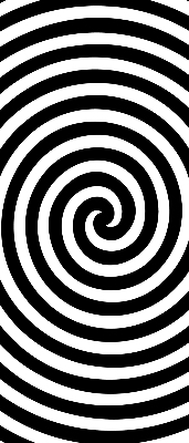 Okenní roleta s hypnotizujícím kruhem