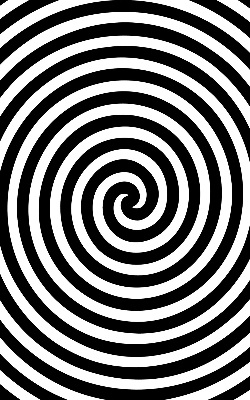 Okenní roleta s hypnotizujícím kruhem