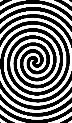 Okenní roleta s hypnotizujícím kruhem