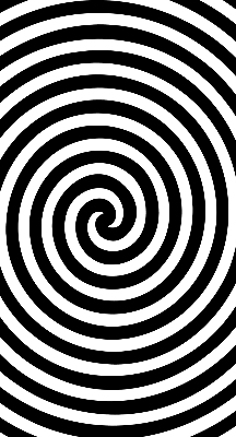 Okenní roleta s hypnotizujícím kruhem