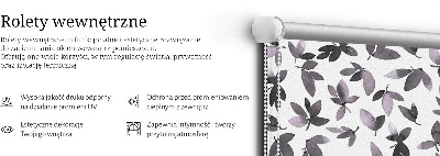 Látková roleta tmavě růžové listy