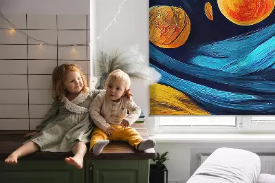 Okenní roleta s motivem planet