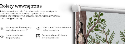 Okenní roleta vnitřní s motivem lesních zvířat
