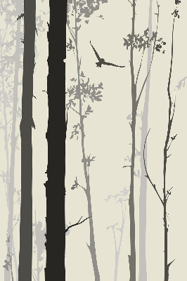 Látková roleta se vzorem stromů