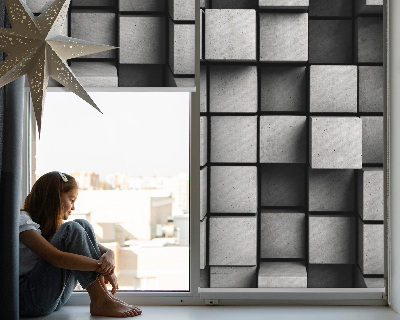 Okenní roleta vnitřní v designu kamenných kostek