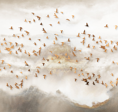 Okenní roleta s motivem hejna ptáků