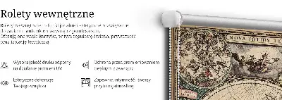 Okenní roleta vnitřní mapa světa