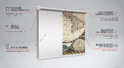 Okenní roleta vnitřní mapa světa