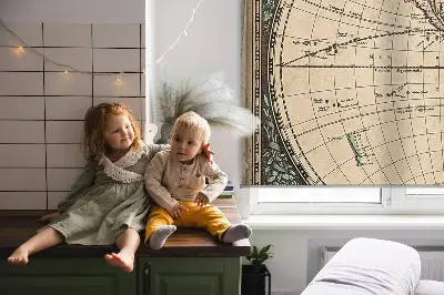Okenní roleta vnitřní mapa světa