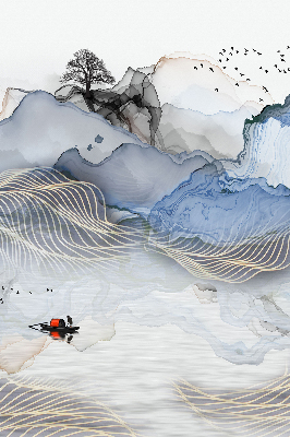 Okenní roleta vnitřní s motivem rozmazaných hor