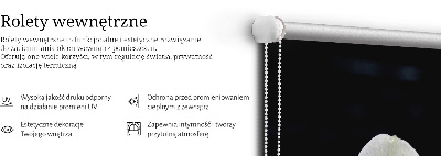 Zatemňovací roleta na okno s motivem orchidejí a elegantním designem
