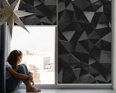 Zatemňovací roleta na okno v černém provedení Origami