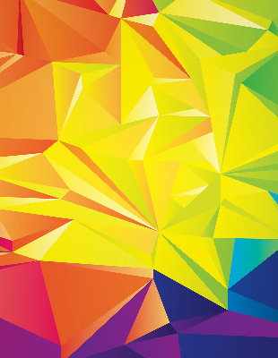 Zatemňovací roleta na okno s barevným origami vzorem