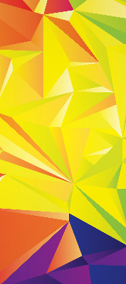 Zatemňovací roleta na okno s barevným origami vzorem