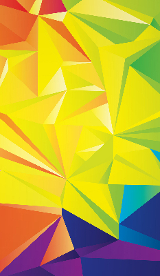 Zatemňovací roleta na okno s barevným origami vzorem
