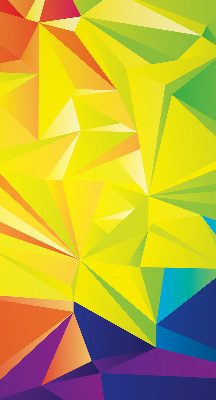 Zatemňovací roleta na okno s barevným origami vzorem