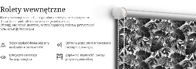 Zatemňovací roleta na okno šedé listy