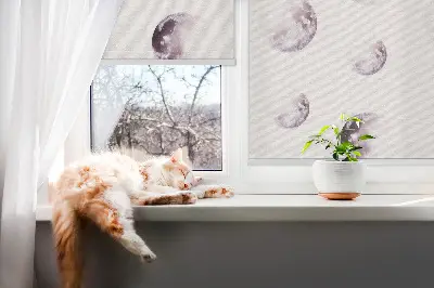 Zatemňovací roleta na okno v odstínu šedých planet