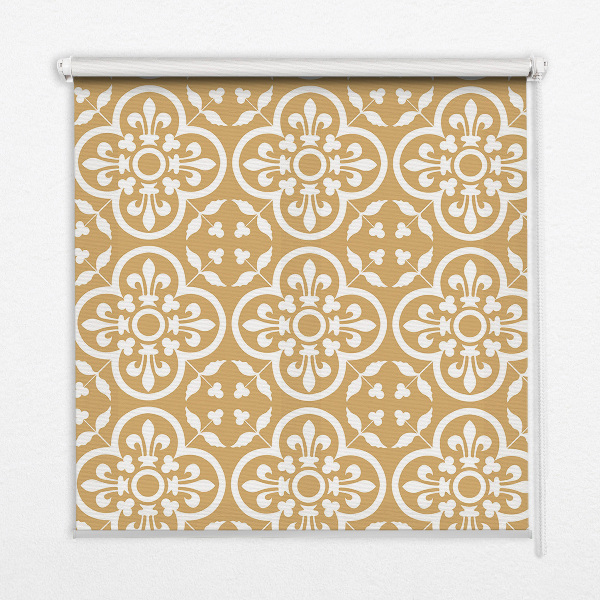 Látková roleta na okno s portugalskými lidovými vzory dlaždic