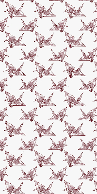 Zatemňovací roleta na okno s motivem origami labutí