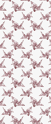 Zatemňovací roleta na okno s motivem origami labutí