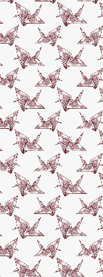 Zatemňovací roleta na okno s motivem origami labutí