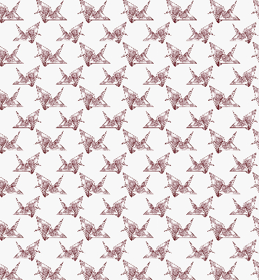 Zatemňovací roleta na okno s motivem origami labutí
