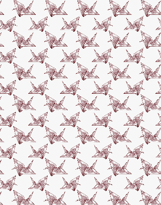Zatemňovací roleta na okno s motivem origami labutí