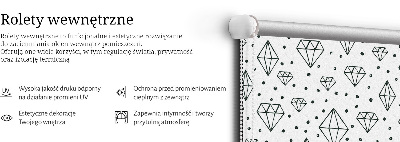 Zatemňovací roleta na okno s kreslenými diamanty