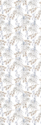 Zatemňovací roleta na okno v bílé barvě s květy