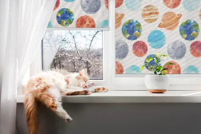 Roleta zatemňovací s motivem planet
