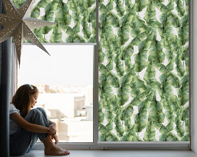 Látková roleta na okno s motivem listů