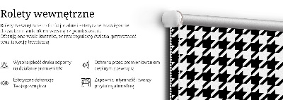 Zatemňovací roleta na okno s geometrickým vzorem
