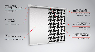 Zatemňovací roleta na okno s geometrickým vzorem