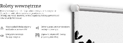 Roleta zatemňovací s černými květy