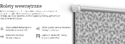 Zatemňovací roleta na okno šedými listy