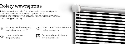 Zatemňovací roleta na okno v černých pruzích