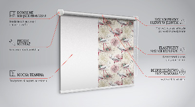 Roleta zatemňovací s motivem bílých plameňáků