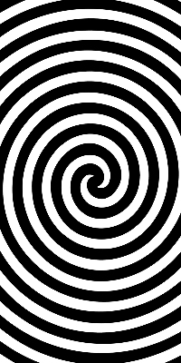 Látková roleta na okno provedení Hypnotizující kruh