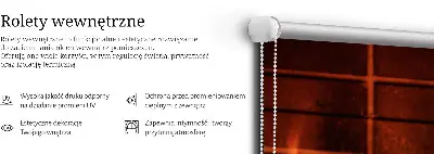 Roleta zatemňovací na krb