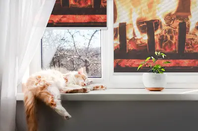 Roleta zatemňovací na krb