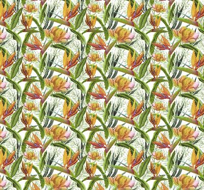 Roleta zatemňovací s motivem exotických rostlin